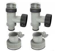 Pool Valve Plunger and B Hose Adapter for Above Ground Pools, ABS Construction, Leak Rubber Gasket, Compatible with Multiple Pool Models (2sets)