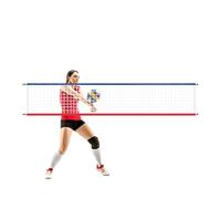 Pool Volleyball Ground - Outdoor Swimming, Adjustable Sport Set | Heavy Volleyball, Stable Ground Anchored Frame Designed for Water Sports Games to Games at the Edge of the Sea