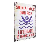 Pool Warning Sign with Pre Drilled Holes, 30x40cm