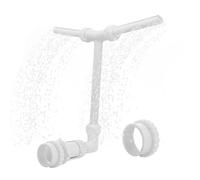 Pool Water Sprayer, Double Nozzle Return Fountain, Aerator, Efficient Height Adjustable Fun Function, Robust PVC Cooling Pump Attachment, Fits Standard Sockets for Summer Parties in the Back