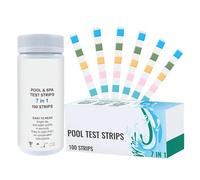 Pool Water Test Strips 100-Piece 7 Way Ph Chlorine Testing
