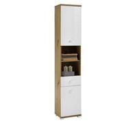 Pool White Gloss 2 Door Tall Cabinet