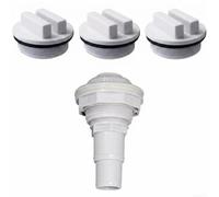 Pool Winterization Kit for Hayward SP1023, 4-Piece Return Jet Fitting with 3 Covers, Dual-Seal Gaskets, UV-Resistant Plastic, Hand-Tight Install for Above Ground Pools