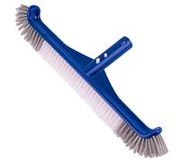 POOLAZA Pool Brush, 17.5" Pool Brushes for Cleaning Pool Walls, Premium Nylon Bristles Pool Brush Head with EZ Clip, Curved Ends High-Efficiency Pool Scrub Brush