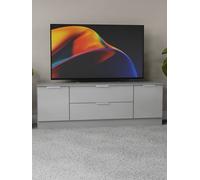 Poole 2 Door 2 Drawer Superwide Tv Unit In Uniform Grey Gloss & Dusk Grey (Ready Assembled)