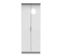 Poole 2 Door Wardrobe In White (Ready Assembled)