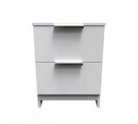 Livara Ready Assembled Orillia 2 Drawer Bedside Table -White