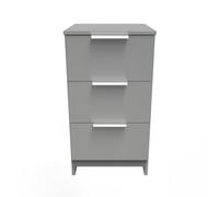 Poole 3 Drawer Bedside Cabinet In Uniform Grey & Dusk Grey (Ready Assembled)
