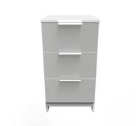 Livara Ready Assembled Orillia Bedside Table - White & Grey