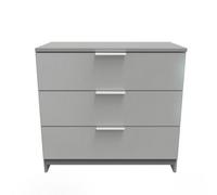 Poole 3 Drawer Chest In Uniform Grey & Dusk Grey (Ready Assembled)