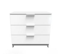 Poole 3 Drawer Chest In White (Ready Assembled)