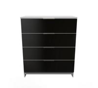 Poole 4 Drawer Chest In Black & White (Ready Assembled)