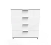 Poole 4 Drawer Chest In White (Ready Assembled)