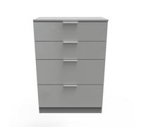 Poole 4 Drawer Deep Chest In Uniform Grey & Dusk Grey (Ready Assembled)