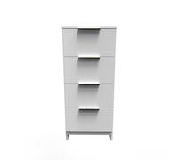Poole 4 Drawer Tallboy In White (Ready Assembled)
