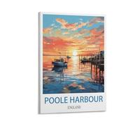 Poole Harbour England Vintage Travel Posters Coast 24x36inch(60x90cm) Print Home Bedroom Office Living Room Decor Canvas