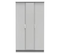 Plymouth Tall Mirror Wardrobe Grey 1 Shelf 111cm