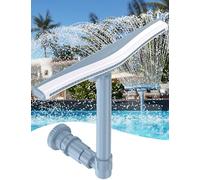 POOLHACKER Original Pool Sprinkler Fountains for Above and In-ground Pools, Adjustable Whale Tail Waterfall Wide Width for Relaxation & Cooling, 10-20 Degrees, Gray