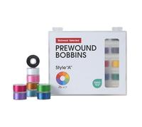 Poolin Richword Selected 25PCS Colors Size A Prewound Bobbins, Plastic Sided, 70D/2(60WT) Polyester Bobbin Thread for Single Needle Embroidery and Sewing Machine