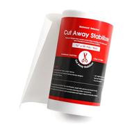 Poolin Richword Selected Cut Away Embroidery Stabilizer for Knits, 2.5 oz Medium Weight - Anti-Pucker Permanent Backing, 12" x 50 Yds Roll for Hoodies, Fleece & Babywear