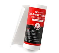 Poolin Richword Selected Cut Away Embroidery Stabilizer for Knits, 2.5 oz Medium Weight - Anti-Pucker Permanent Backing, 12" x 25 Yds Roll for Hoodies, Fleece & Babywear