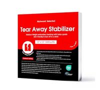 Poolin Richword Selected Tear Away Embroidery Stabilizer Backing 12X12 inches 100 Sheets, 2.0 Oz Medium Weight Embroidery Stabilizer for 5x7 Hoops of Embroidery Machine