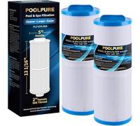 POOLPURE 4CH-949 Spa Filter Replaces Pleatco PWW50L, Filbur FC-0172, SD-01143, 817-4050, Rising Dragon 50, Waterway Teleweir 50 sqft Filter Cartridge (2, White)