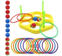 Pools Ring Throw Games - Ring Toss Game | Pool Ring Game | Floating Foam Triangle Throw Pool Game | Motor Skills Water Sports Triangle with Balls Floating Swimming Activities for Children Awakening
