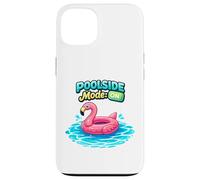 Poolside Mode On Flamingo Float Summer Graphic Case for iPhone 13
