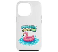Poolside Mode On Flamingo Float Summer Graphic Case for iPhone 13 Pro
