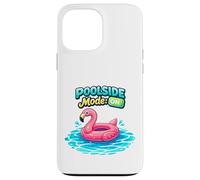 Poolside Mode On Flamingo Float Summer Graphic Case for iPhone 13 Pro Max