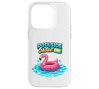 Poolside Mode On Flamingo Float Summer Graphic Case for iPhone 14 Pro