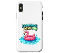 Poolside Mode On Flamingo Float Summer Graphic Case for iPhone X/XS