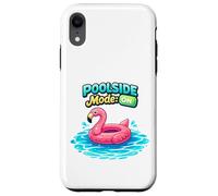 Poolside Mode On Flamingo Float Summer Graphic Case for iPhone XR