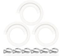 Poolvio 1.5" x 59" Above Ground Pool Hoses, 3-Pack, White- Heavy Duty UV Resistant Leak-Proof Replacement Hoses with 6 Metal Thumb Clamps, Perfectly Fits Intex Filter Pumps & Pool Surface Skimmers