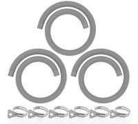 Poolvio Pool Hoses for Above Ground Pools 1.25" Diameter x 59" Long, 3-Pack, Heavy Duty UV Resistant & Leak-Proof Pool Pump Hoses with 6 Metal Thumb Clamps, Fits Intex Filter Pump 607/637