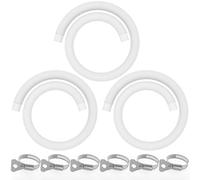 Poolvio Pool Hoses for Above Ground Pools 1.25" Diameter x 59" Long, 3-Pack, Heavy Duty UV Resistant & Leak-Proof Pool Pump Hoses with 6 Metal Thumb Clamps, Fits Intex Filter Pump 607/637