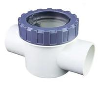 Poolzilla 2’’ PVC Check Valve - Slip Connection Replacement One-Way Water Valve - Leak-Proof, Clear Cover For Easy Inspection for Pool and Spa Fittings