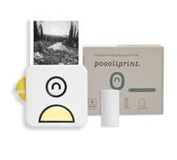 Poooliprint L1 Inkless Pocket Printer - Mini Phone Bluetooth Portable Poooli Thermal Printer for iOS + Android Print Sticky Photos, Labels, Notes, Lists for Journal, Pink (Yellow)