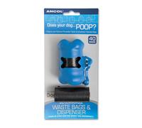 Poop Bag Bone Shaped Dispenser Inc 2 Rolls