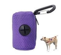 Poop Bag Dispenser - Bag Dispenser with Mesh Attachment and Zipper - Large Capacity Dog Holder, Portable Pet Supplies for Cycling, Hiking, purple, Siehe Beschreibung, See description