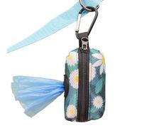 Poop Bag Holder - Canvas Clip Mechanism Integrated Key Storage Compact Travel Bag Gift for Pet Owners | Polyester Bag Dispenser for Waste Bags, Walks, Tidy Up