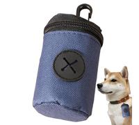 Poop Bag Holder - Oxford Fabric Carry Pouch, Zippered Storage Container, Clip On Belt Loop Attachment, Lightweight Compact Waste Management Organizer | Supplies Tidy During Strolls Hikes Trips