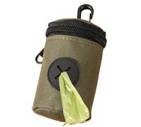 Poop Bag Holder - Oxford Fabric Carry Pouch, Zippered Storage Container, Clip On Belt Loop Attachment, Lightweight Compact Waste Management Organizer | Keeps Supplies Tidy During Strolls Hikes Trips