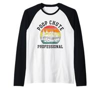 Poop Chute Professional Funny RV Camping Road Trip Camper Raglan Baseball Tee