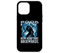 Poop Now Read It backwards Alpha Wolf Meme Brainrot Fart Gag Case for iPhone 12 Pro Max