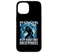 Poop Now Read It backwards Alpha Wolf Meme Brainrot Fart Gag Case for iPhone 15