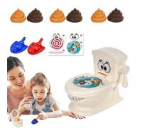 Poop Shooť Game - Catapult Launcher Toy Set With Toilet & Poops Pieces | Toilet Poop Game | Interactive Parent-Child ABS Party Games Toy For Family Fun, Prank & Entertainment