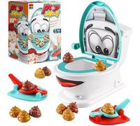 Poop Shoot Game Poo Toilet Game Toy with 12 Poops,2 Launchers,1 Sticker,Funny Toilet Creative Toy Family Game Poo Shoot Game Joke Prank Toy Novelty Poo Games for Kids Boys Girls Chrstmas Family Party