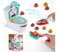 Poop Shoot Game,Shoot The Poops Family Toy with 12 Poops,2 Launchers,1 Sticker,Funny Toilet Toys PooToilet Game Poo ShootGame Joke Prank Toy Novelty Poo Games for Kids Boys Girls Chrstmas Family Party